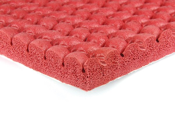 Colours Red Rubber Underlay